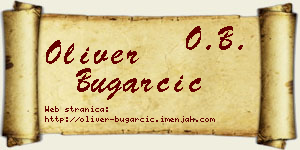 Oliver Bugarčić vizit kartica